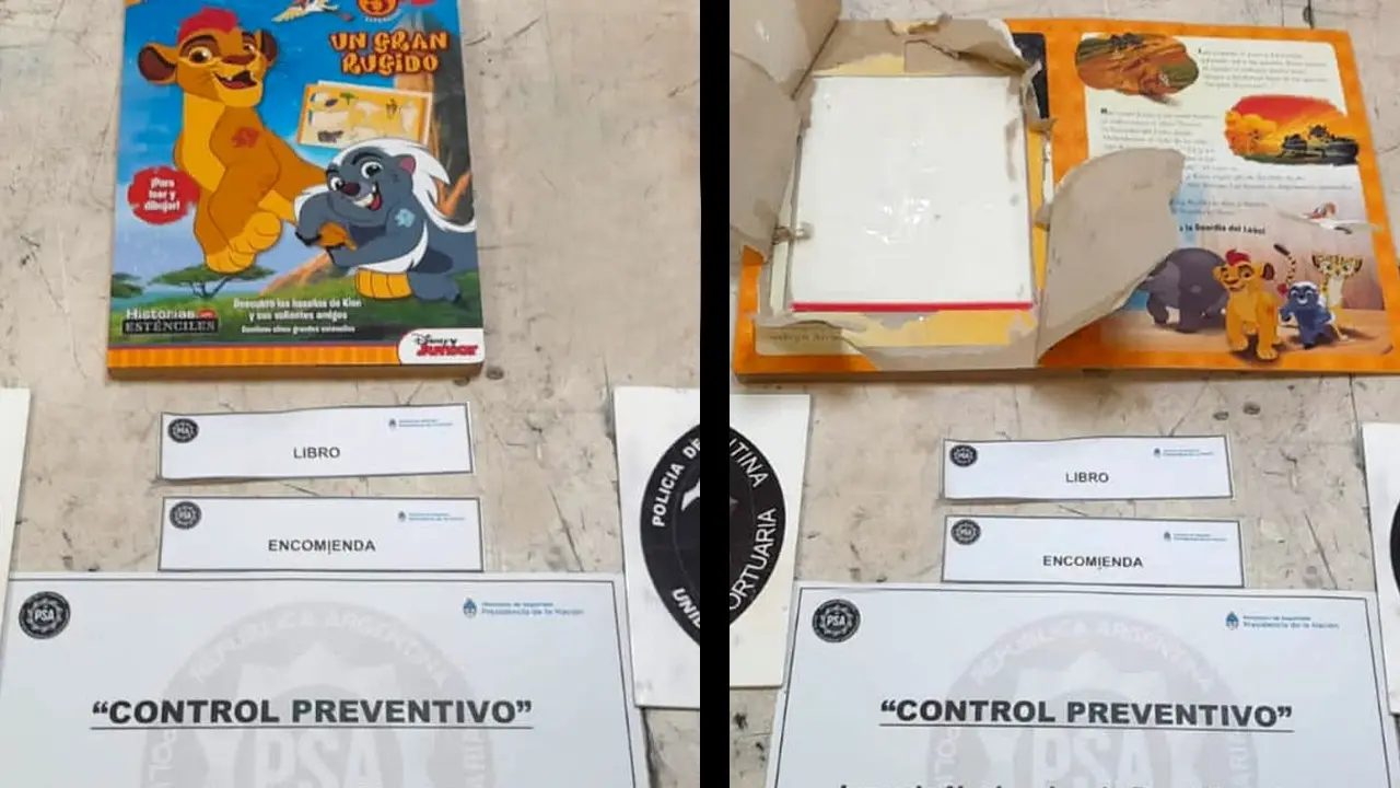 Ezeiza: Escondió droga en un libro de cuentos infantil y lo descubrieron