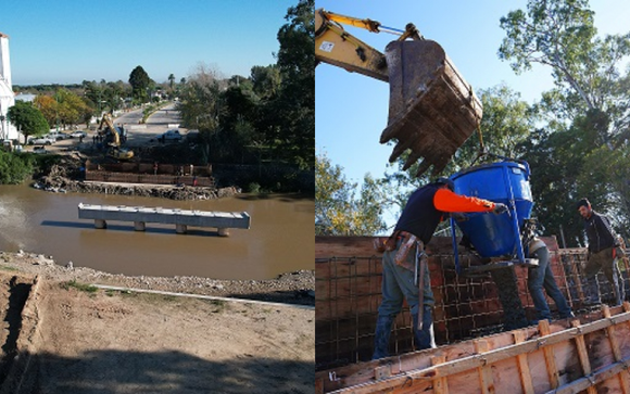 Provincia reconstruye puente sobre el Arroyo La Guardia en Ensenada