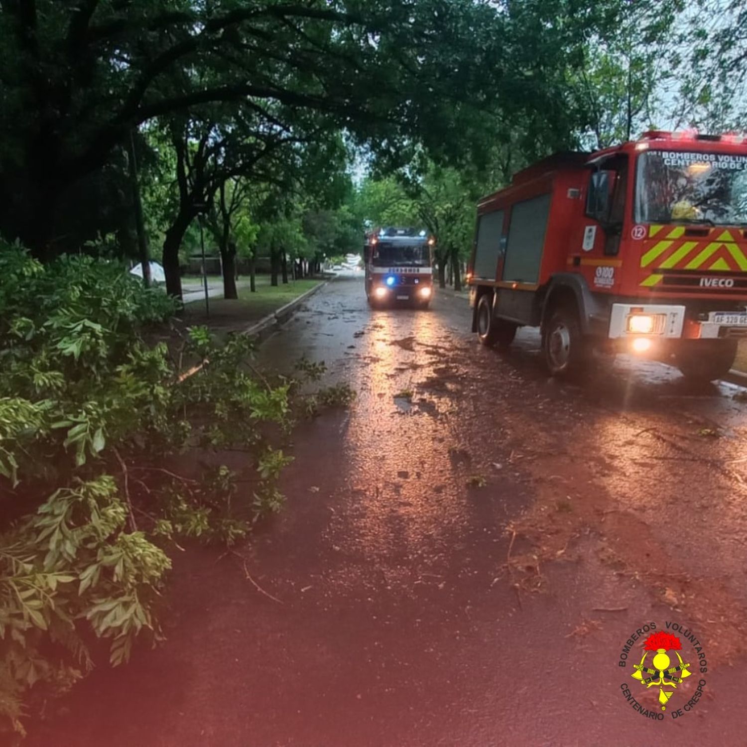 Intervención de Bomberos ante los estragos de las lluvias y vientos intensos