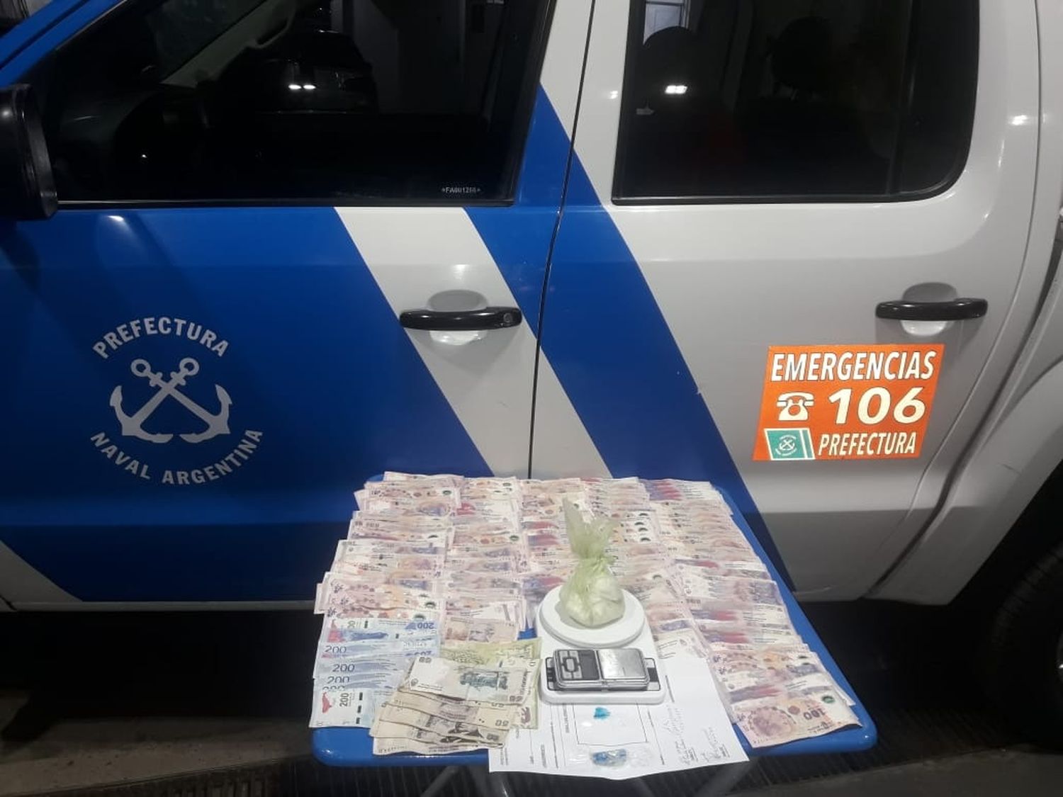 Prefectura detuvo a un delivery de droga con casi 100 gramos de cocaína encima