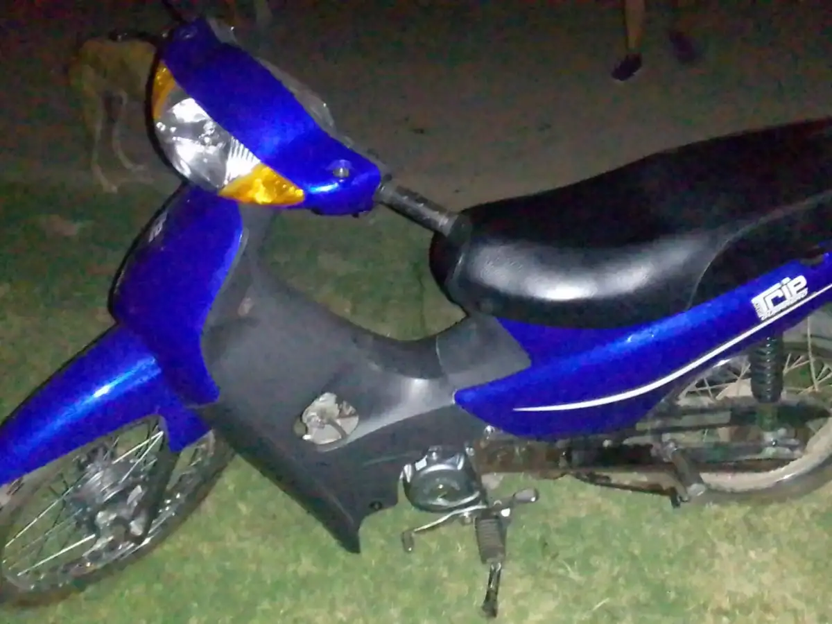 Recuperan moto robada entre pastizales