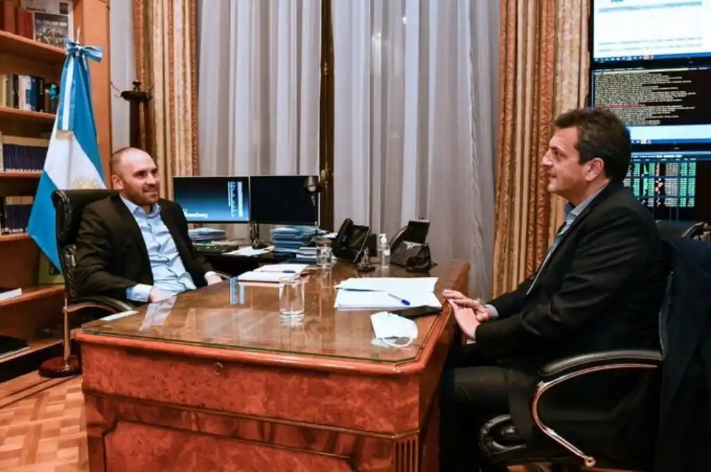 Antes de viajar a Estados Unidos, Sergio Massa se reunió con Martín Guzmán