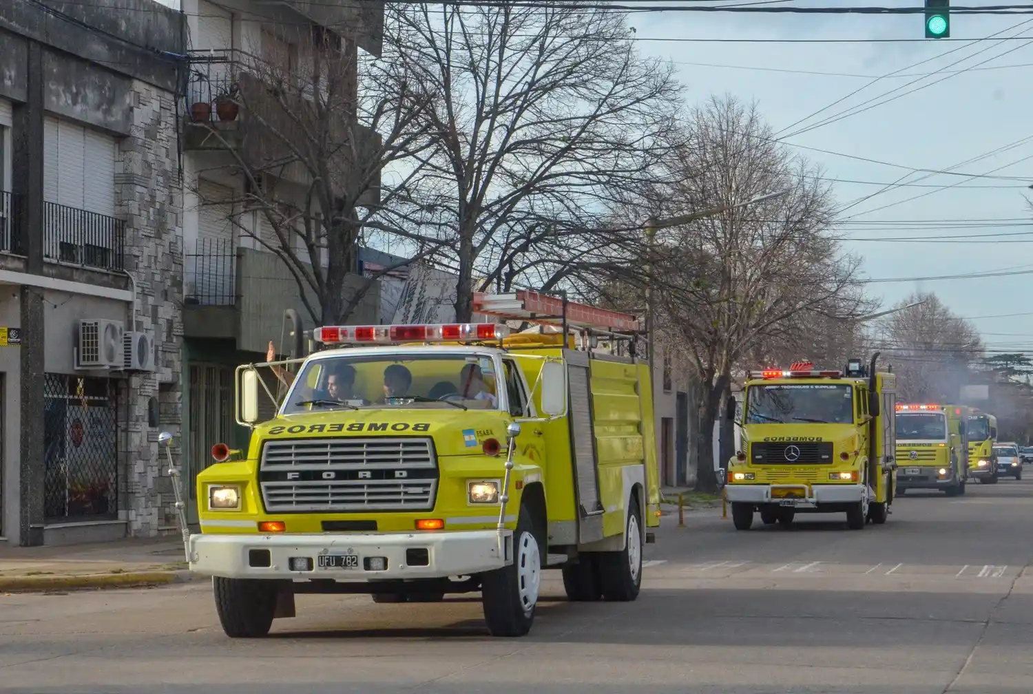 Las unidades del cuartel local recorrerán las calles de la ciudad.