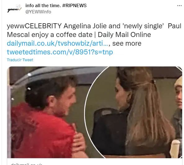 Angelina Jolie prendió las alarmas de los medios. Foto Twitter