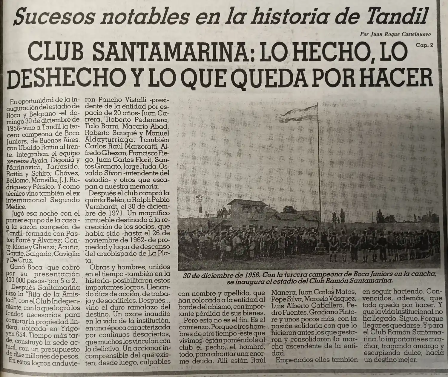 Capítulo 2: Club Santamarina: lo hecho, lo deshecho y lo que queda por hacer