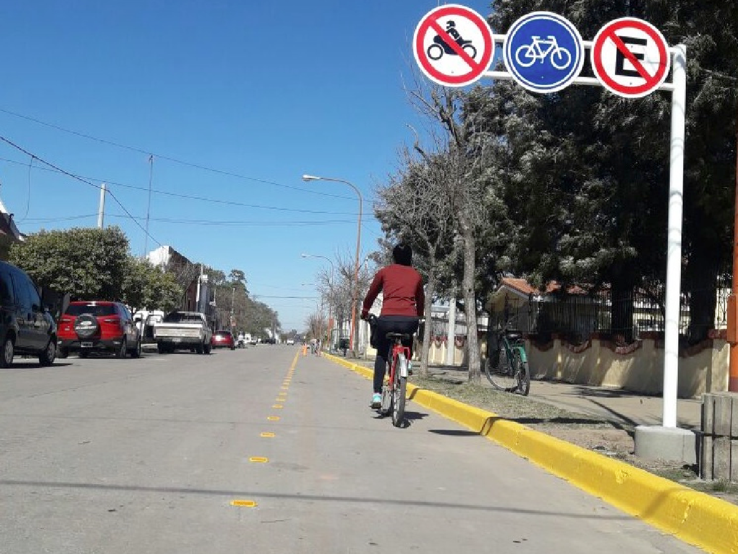  La Francia: Refuncionalizaron  ciclovía frente a escuela primaria 