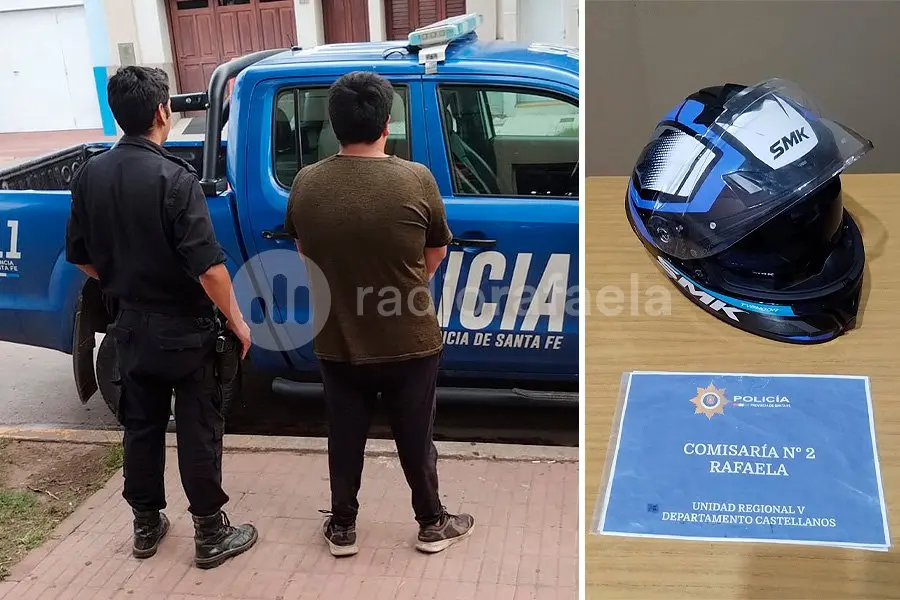 Dejó su costoso casco enganchado en la baulera de la moto y en minutos se lo robaron