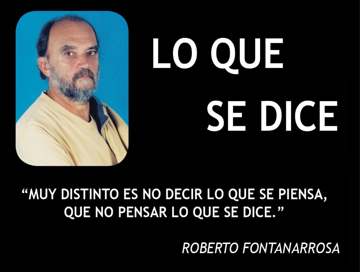Lo que se dice