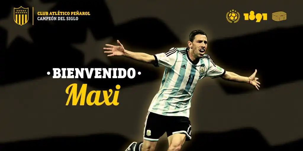 Maxi Rodríguez fue oficializado como refuerzo de Peñarol