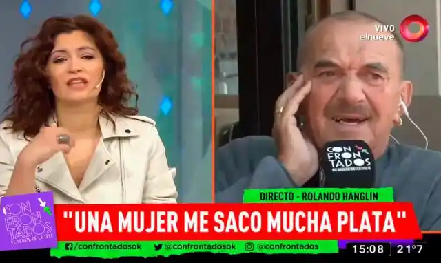 Rolando Hanglin se desubicó con Carla Conte
