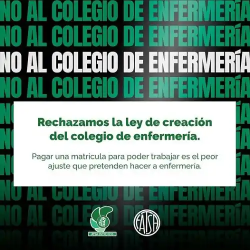 ATSA está en contra de la creación de un Colegio de Enfermería