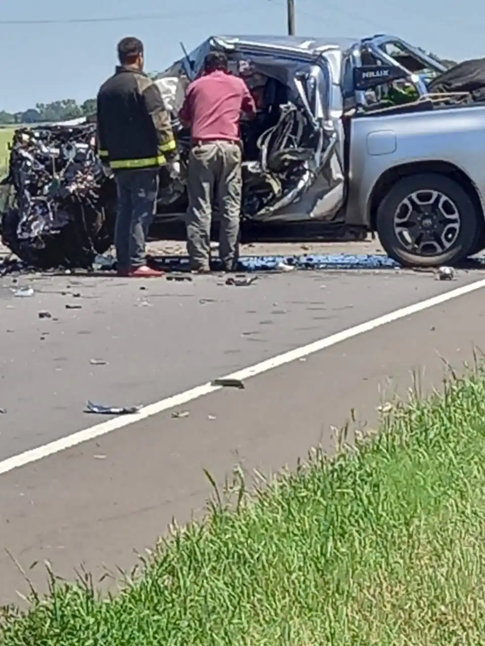 Impacto por un accidente que cortó por completo la Autovía Artigas