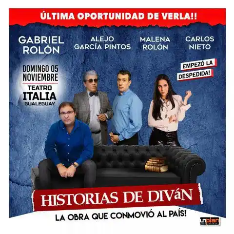“Historias de diván” se presenta este domingo en el Teatro Italia