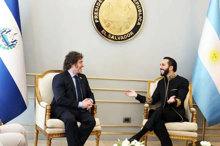 Javier Milei mantuvo una reunión este sábado con Nayib Bukele