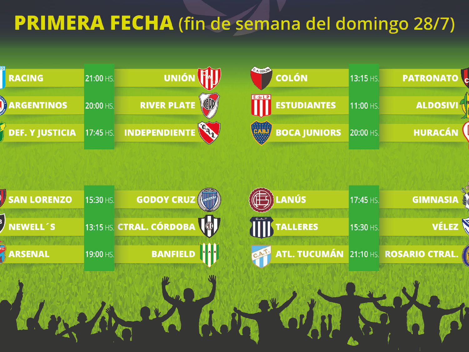 La Superliga conoce su fixture