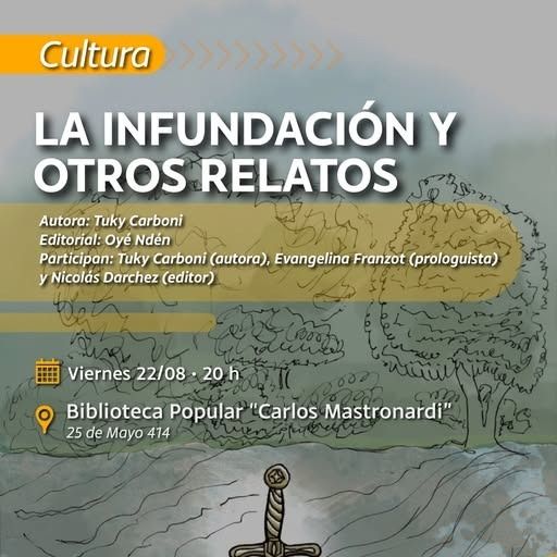 Gualeguay recibe “La infundación y otros relatos” de Tuky Carboni