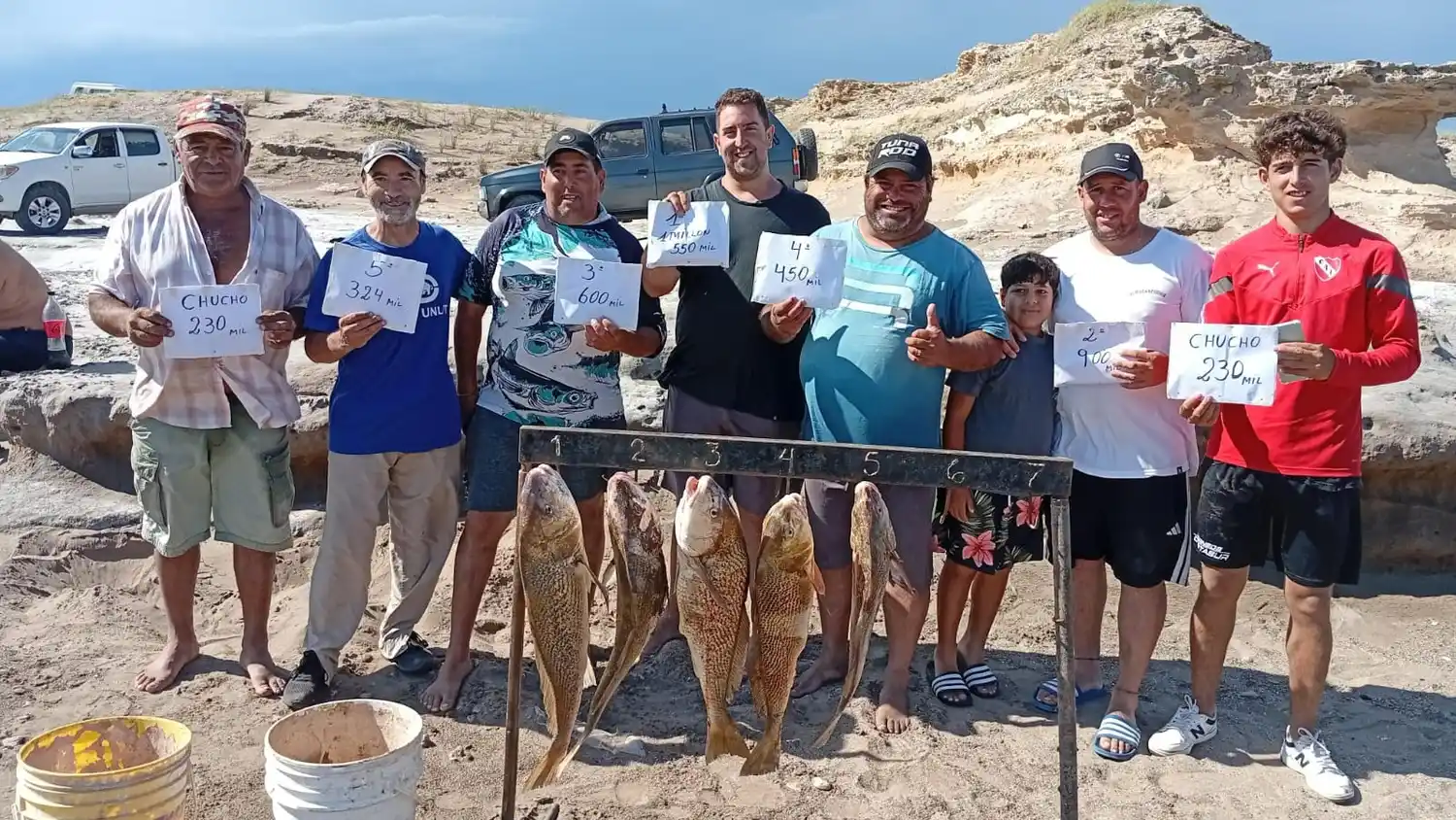 Concurrida jornada. En el 4° Picadito del Tano, con más de 100 pescadores