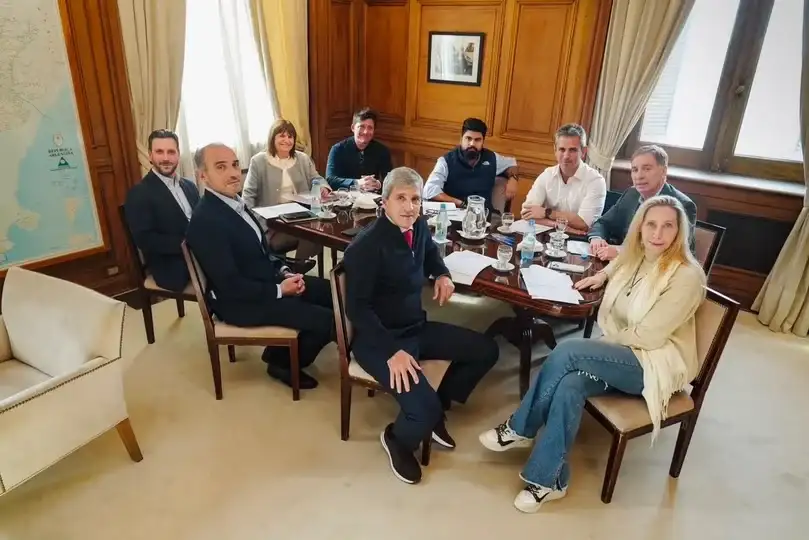 La mesa política en Casa Rosada.