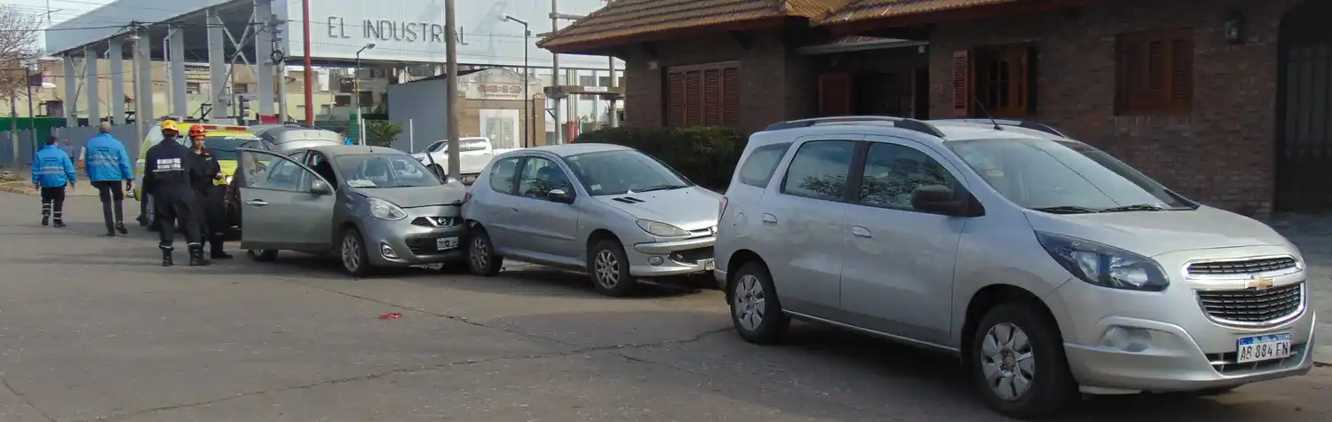 accidente en fila