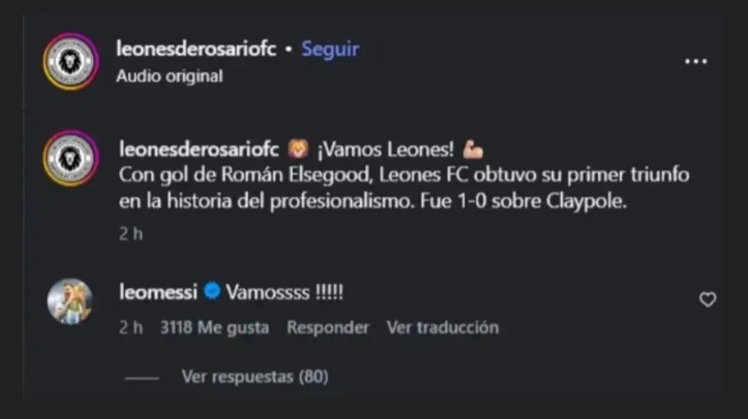 messi posteo