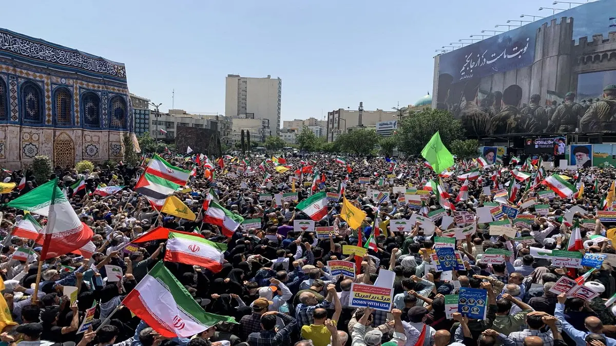 Miles de personas manifiestan contra Israel en Teherán y otras ciudades de Oriente Medio