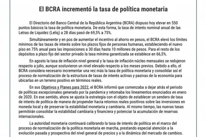 Comunicado oficial