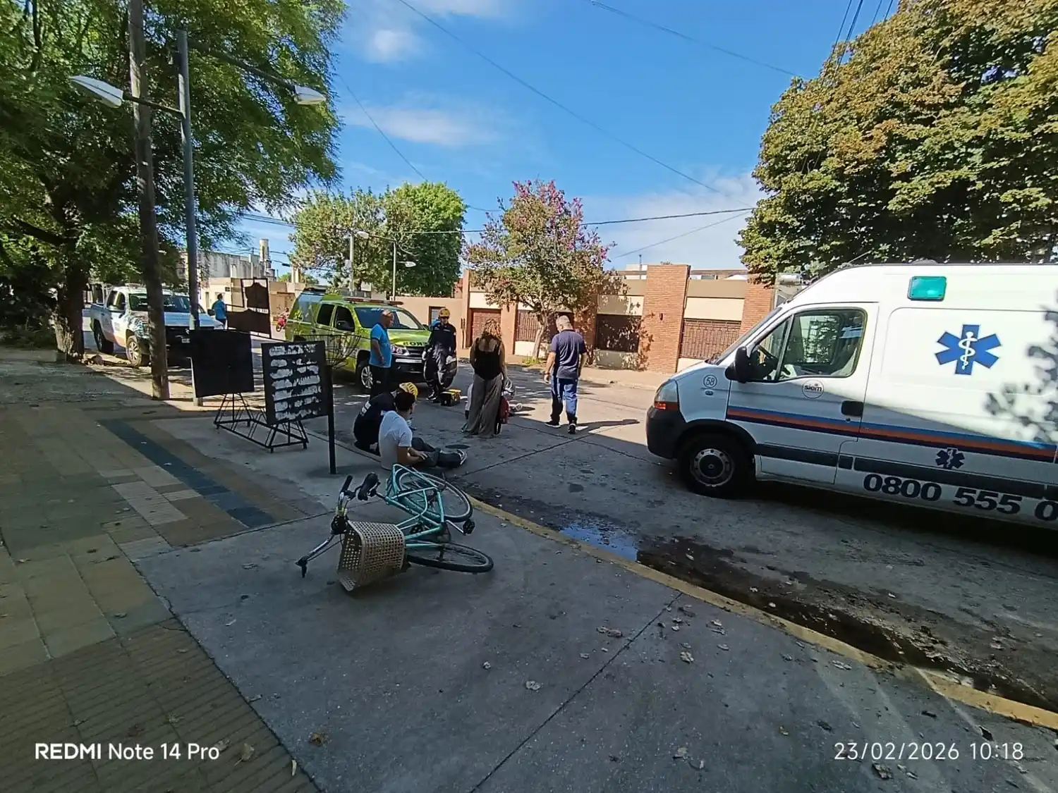 Siniestro vial en Lisandro de la Torre y Chacabuco.