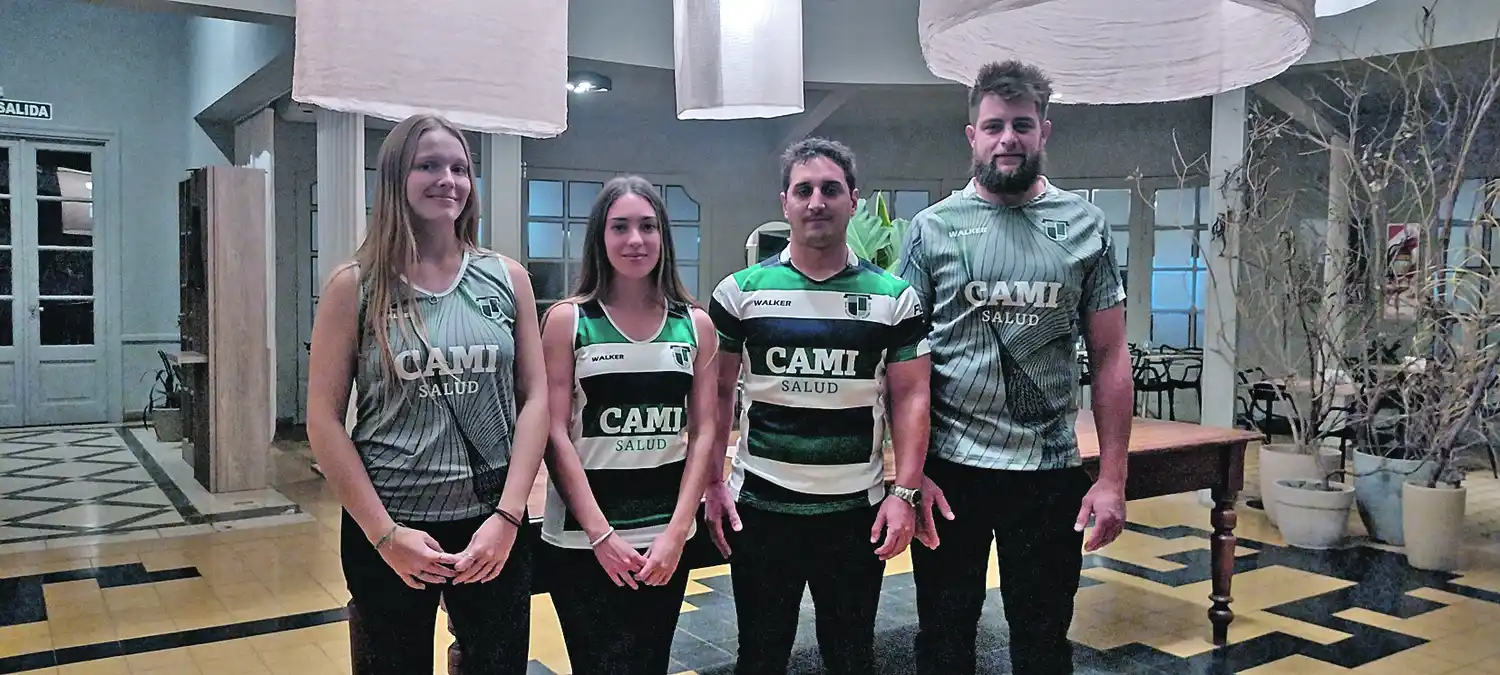 Jugadoras y jugadores de los equipos de hockey y rugby de Los Charabones presentaron la indumentaria que usarán este año