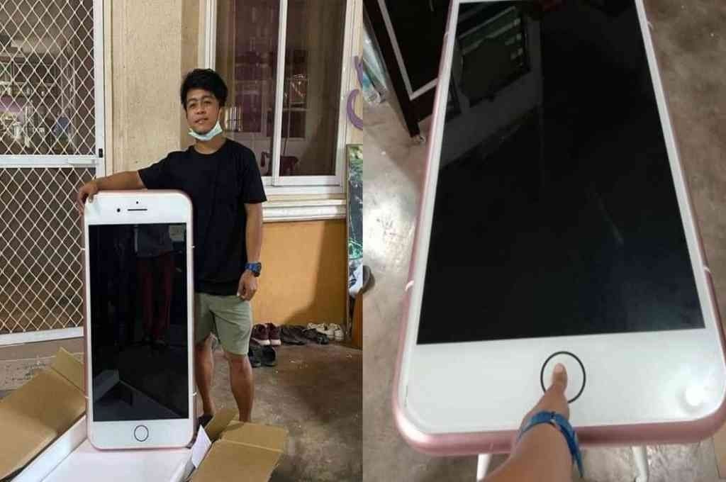 Compró un celular por internet pero recibió un escritorio con su forma