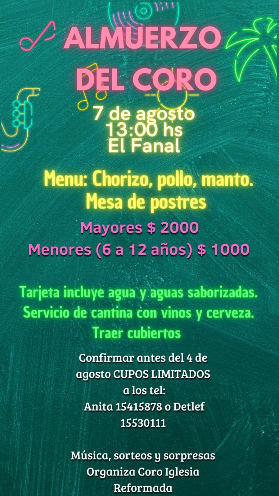 Almuerzo del coro de la Iglesia Reformada