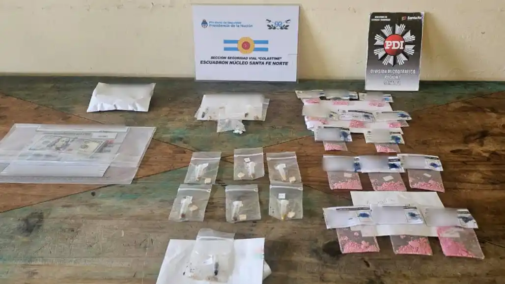 Santa Fe: cinco aprehendidos por transportar “tusi”, anfetaminas y éxtasis en la Ruta 168
