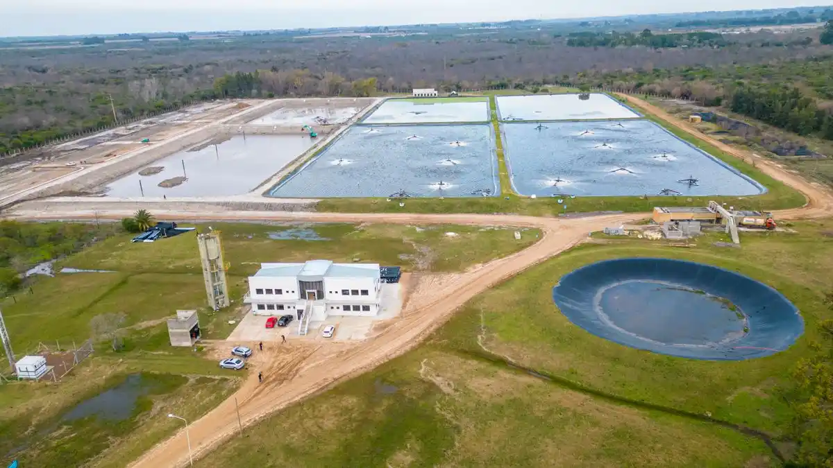 Avanzan las obras de la ampliación de la Planta de Tratamiento de Efluentes Cloacales