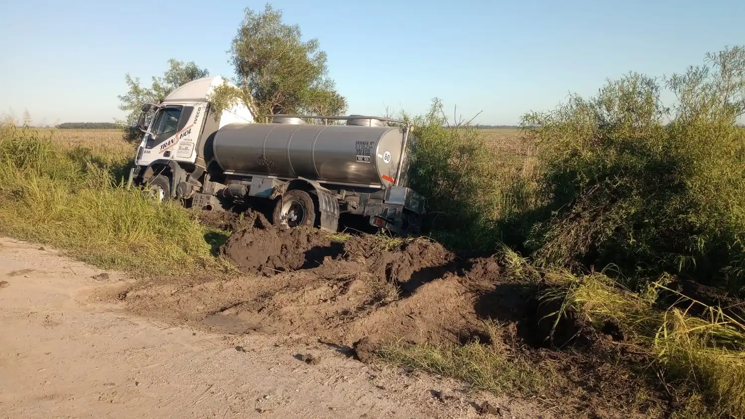 Así es como encontraron el vehículo al llegar al lugar