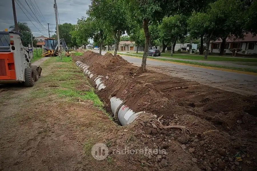 Entubado en la avenida San Martín