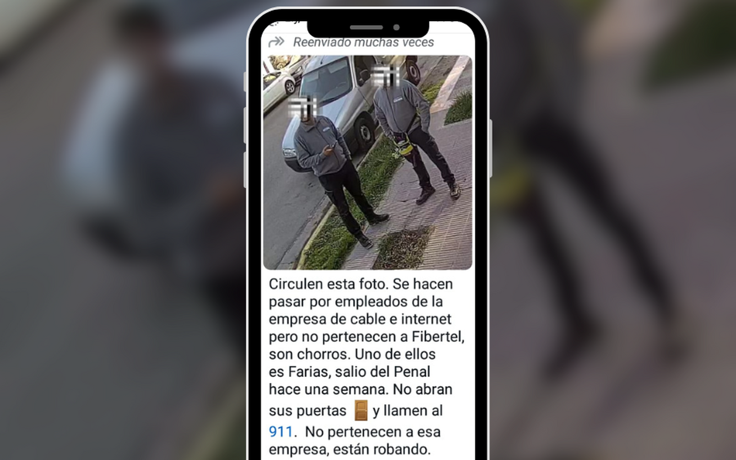 El mensaje que circuló por WhatsApp