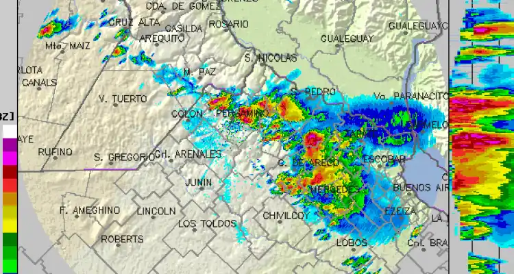 Alerta meteorológica por tormentas fuertes con ráfagas y granizo