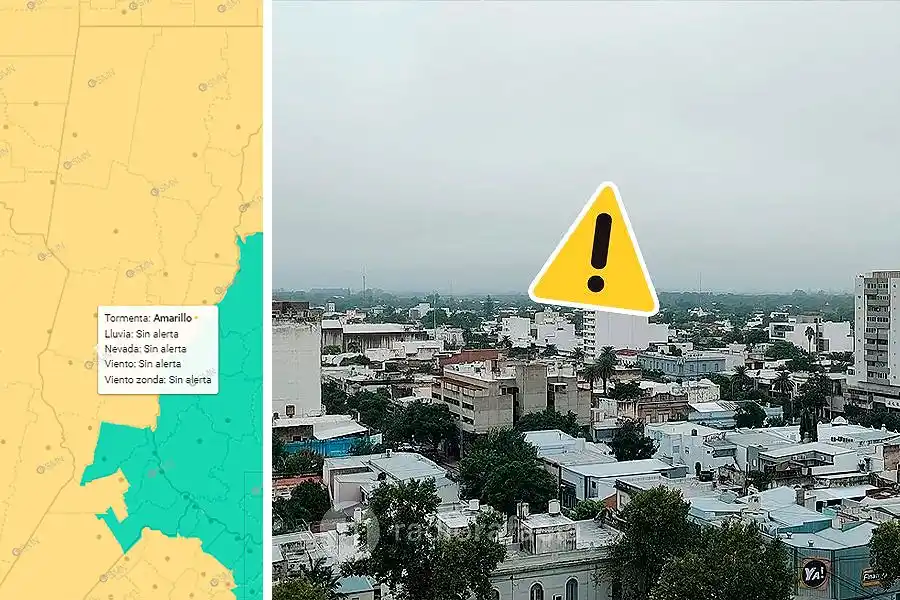 ¡Atención! El SMN activó un Alerta Amarillo por tormenta que involucra a Rafaela y la región
