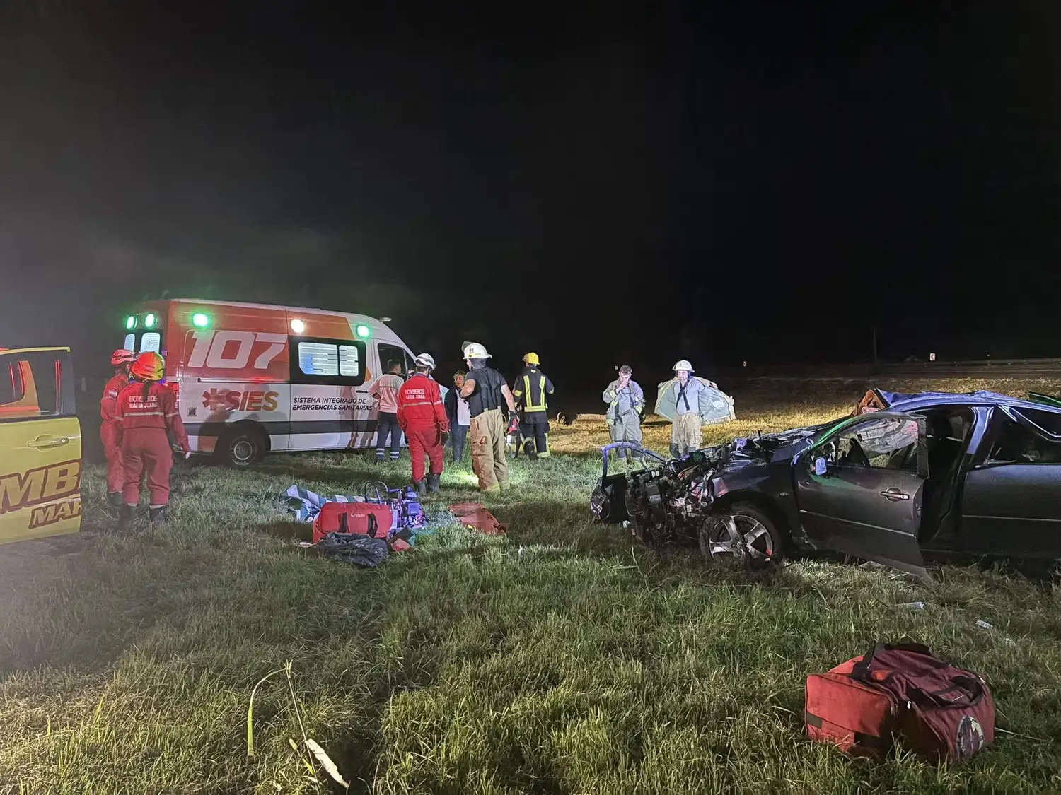 accidente fatal autovia 19 bomberos voluntarios maria juaan - 3