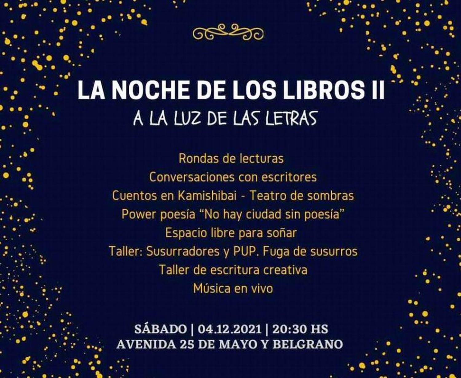 Se realiza hoy la propuesta cultural La noche de los libros