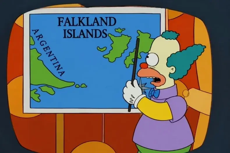 Telefe eliminó una escena de Los Simpson que mencionaba las Islas Malvinas