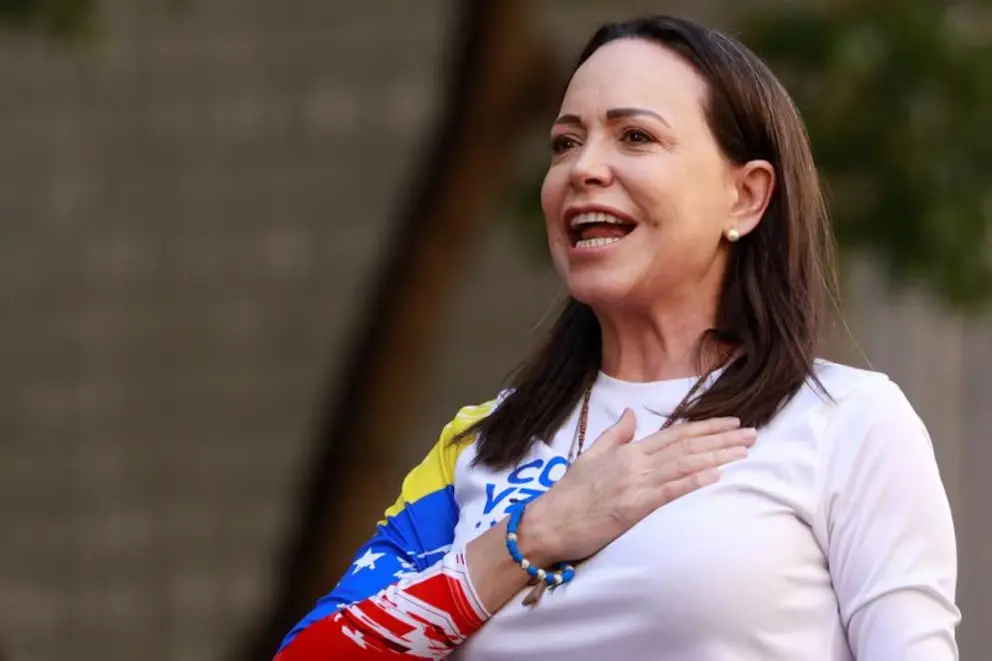 María Corina Machado habría sido detenida durante una protesta en Chacao (Venezuela).