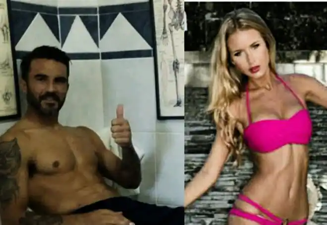 Fabián Cubero flechado por una hermosa modelo