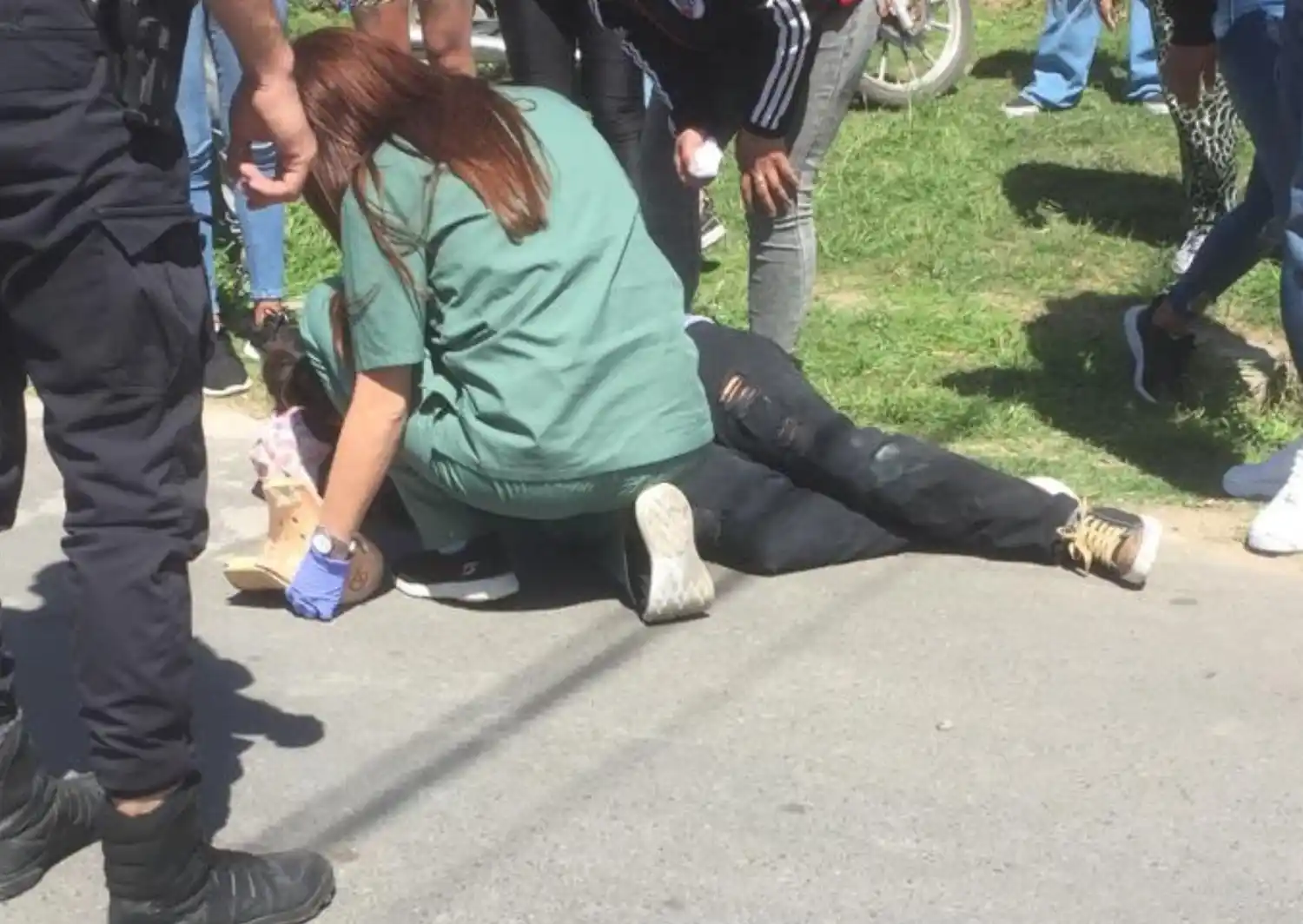 Niña de 11 años trasladada al Hospital tras accidente de tránsito