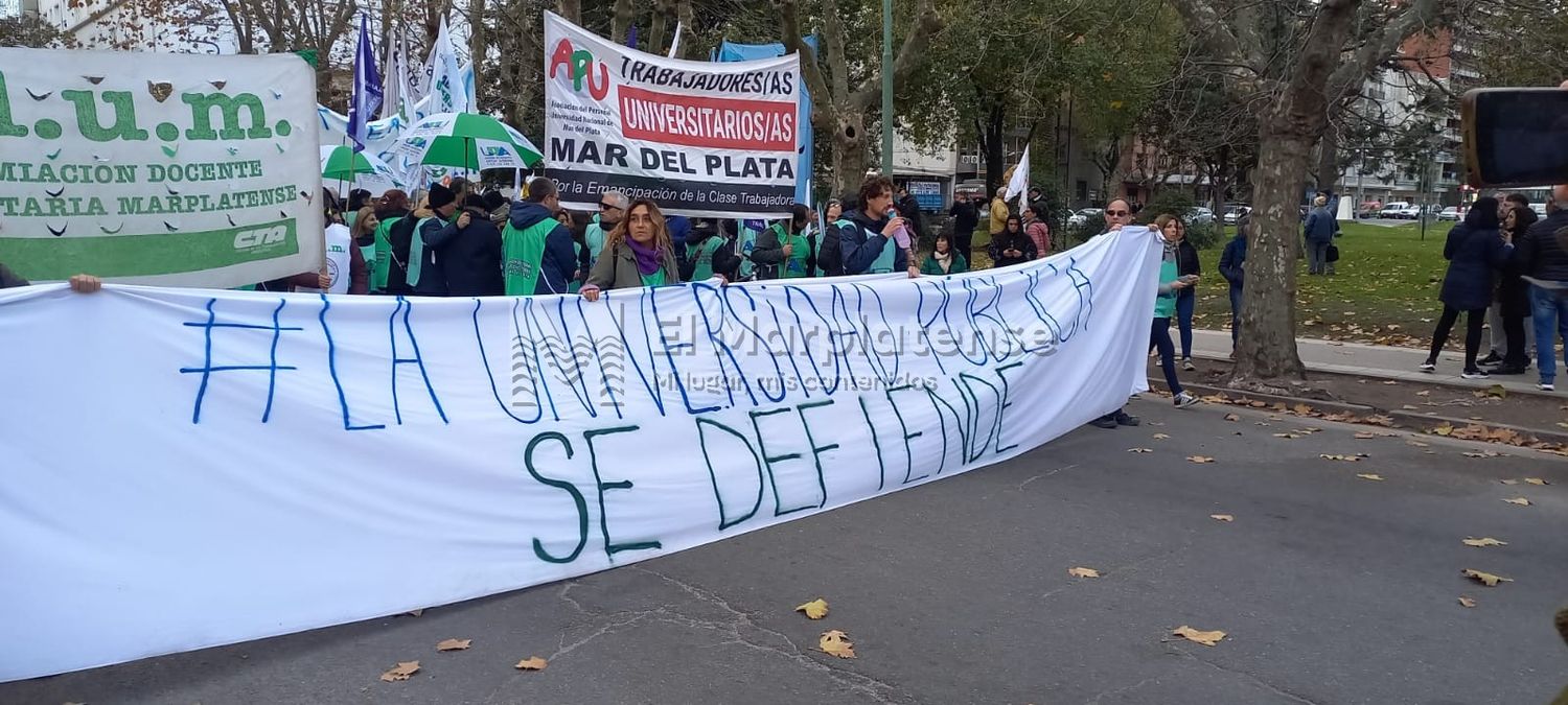 Un nuevo paro de la Universidad en Mar del Plata.