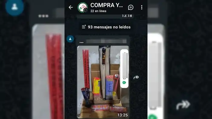 Denuncian venta de pirotecnia por grupos de WhatsApp