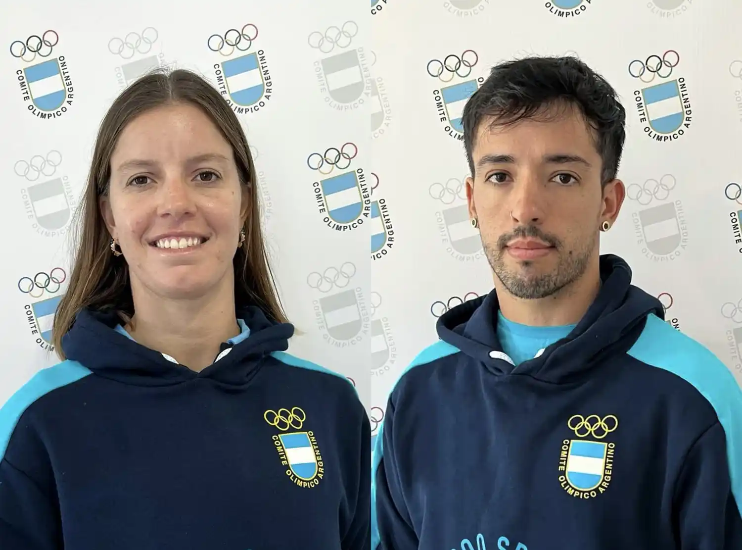 Eugenia Bosco y José “Maligno” Torres encabezan la delegación nacional portando la bandera Argentina.