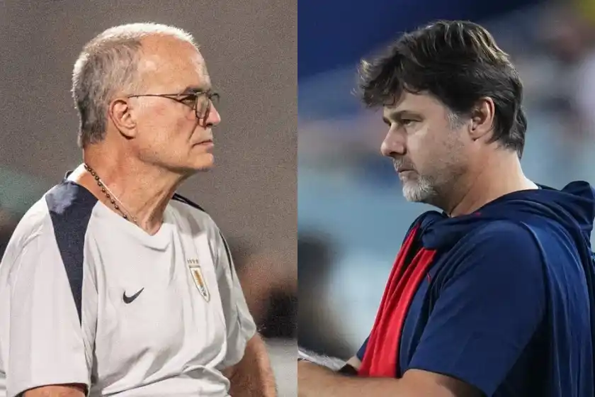 Duro golpe para Bielsa en Uruguay: fue goleado por Estados Unidos y perdió el duelo leproso ante Pochettino