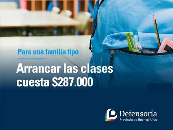 Una familia necesita 287 mil pesos para empezar las clases