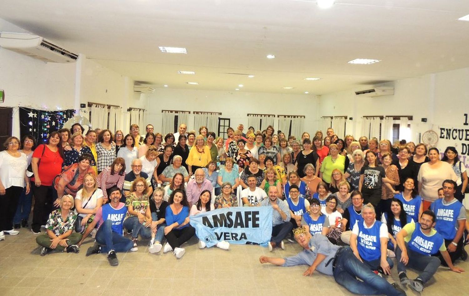 La visita del secretario general de Amsafe, Rodrigo Alonso, fue una sorpresa recibida con mucho afecto por todos los presentes.