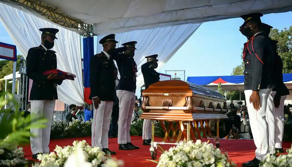 Ayer se realizó el funeral del asesinado Presidente haitiano.